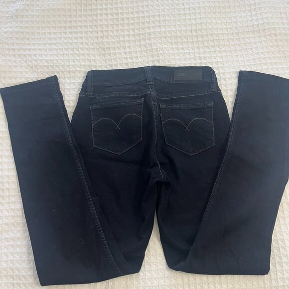 Levis Bold Curve Black Stretch Jeans Sz 0 - Picture 1 of 3